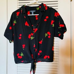 ModCloth Tied and True Tie-Front Shirt
